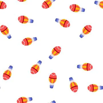 Pattern high hot air balloon cartoon vector Stockillustratie