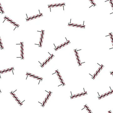 Pattern highway guard rails cartoon vector イラスト素材