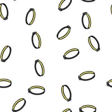Pattern hiiking headlamp flashlight cartoon vector Stock Illustration