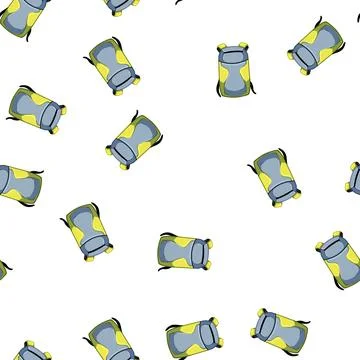 Pattern hike hiking backpack cartoon vector Stock Illustration