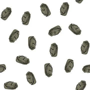 Pattern hiking bag camp cartoon vector 스톡 일러스트