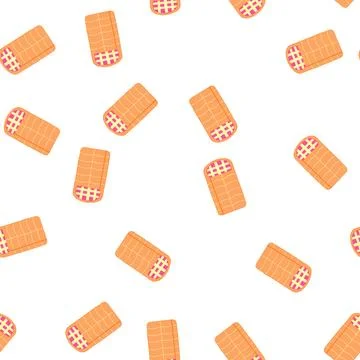 Pattern hiking sleeping bag cartoon vector Stock Illustration