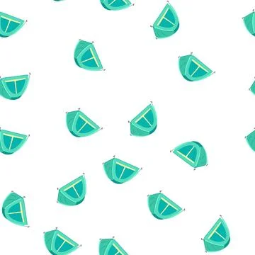 Pattern hiking tent camp cartoon vector Ilustração Stock