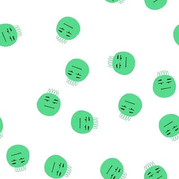 Pattern hilarious comic face cartoon vector Stock Illustration