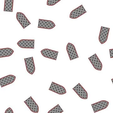 Pattern hinges ancient medieval door cartoon vector Illustrazione stock