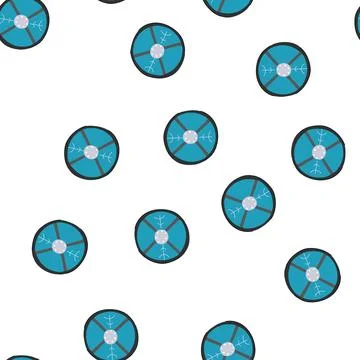 Pattern historical viking shield cartoon vector Stock Illustration