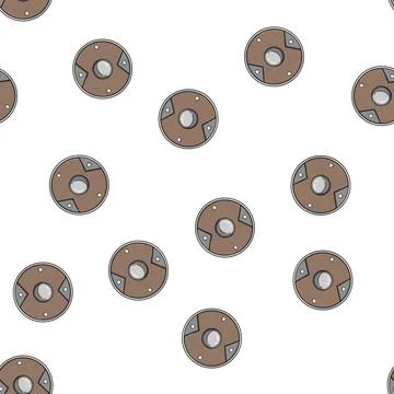 Pattern historical viking shield cartoon vector 스톡 일러스트