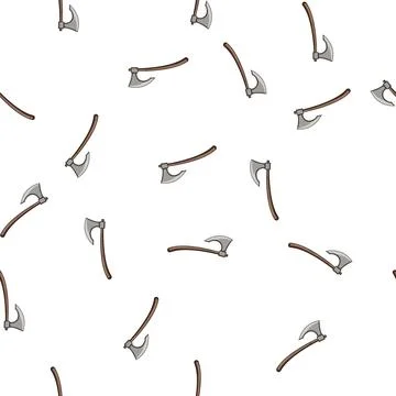 Pattern history viking axe cartoon vector Illustration