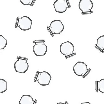 Pattern hive honey jar cartoon vector Stock Illustration