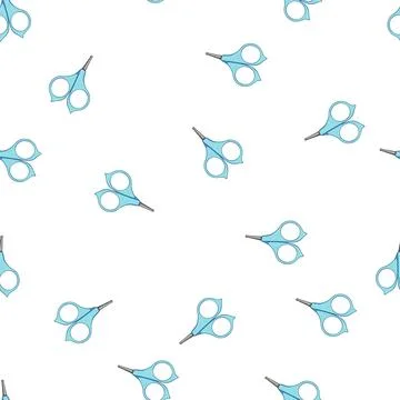 Pattern hold kid scissors cartoon vector Stock Illustration