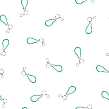 Pattern holder keychain key cartoon vector Stock Illustration