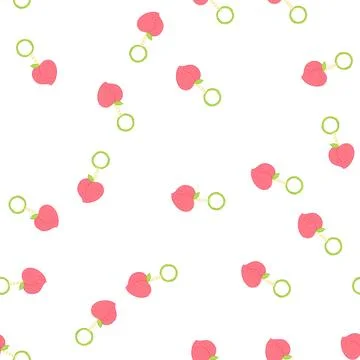 Pattern holder ring keychain cartoon vector Stock Illustration
