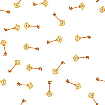 Pattern hole magic key cartoon vector 스톡 일러스트
