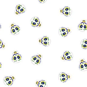 Pattern holi dead day skull cartoon vector 스톡 일러스트