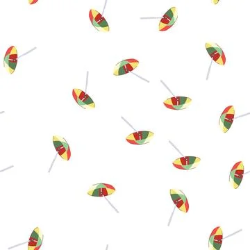 Pattern holiday beach umbrella cartoon vector 스톡 일러스트