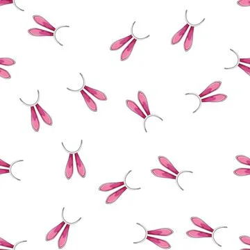 Pattern holiday easter bunny ear cartoon vector 库存插图