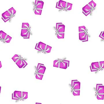 Pattern holiday gift box cartoon vector Stock Illustration