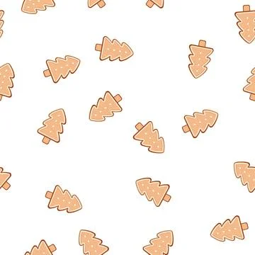 Pattern holiday gingerbread cartoon vector 库存插图