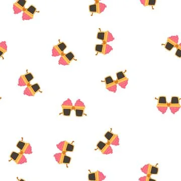 Pattern holiday party glasses cartoon vector Stock Illustration