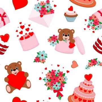 Pattern. Holiday. Valentine s Day. Love. Stock Illustration