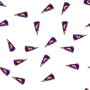 Pattern holiday wizard hat cartoon vector Stock Illustration