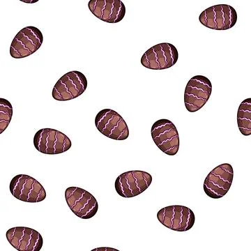 Pattern hollow chocolate egg cartoon vector Stock Illustration