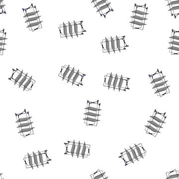 Pattern home clothes drying rack cartoon vector Stock Illustration
