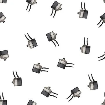 Pattern home double boiler pan cartoon vector Stock Illustration