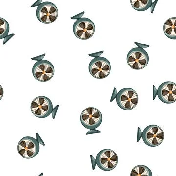 Pattern home electric fan cartoon vector Stock Illustration
