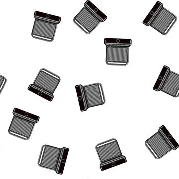 Pattern home electric grill cartoon vector Stock Illustration