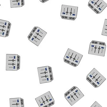 Pattern home toaster bread cartoon vector Illustrazione stock