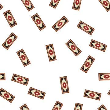 Pattern home wool carpet cartoon vector Illustrazione stock