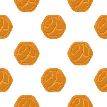 Pattern homemade cookie different taste in pastry biscuit Stock Illustration