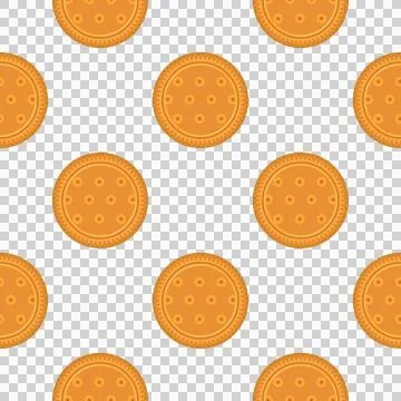 Pattern homemade cookie different taste in pastry biscuit Stock Illustration