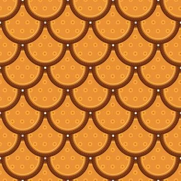 Pattern homemade cookie different taste in pastry biscuit Stock Illustration