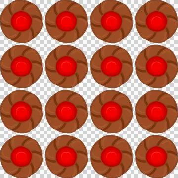 Pattern homemade cookie different taste in pastry biscuit Stock Illustration