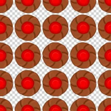 Pattern homemade cookie different taste in pastry biscuit Stock Illustration