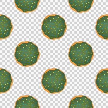 Pattern homemade cookie different taste in pastry biscuit Stock Illustration