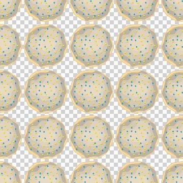 Pattern homemade cookie different taste in pastry biscuit Stock Illustration
