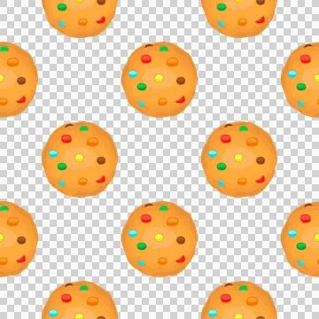 Pattern homemade cookie different taste in pastry biscuit Stock Illustration
