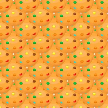 Pattern homemade cookie different taste in pastry biscuit Illustrazione stock