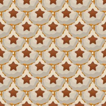 Pattern homemade cookie different taste in pastry biscuit Stockillustratie