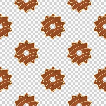 Pattern homemade cookie different taste in pastry biscuit Stock Illustration