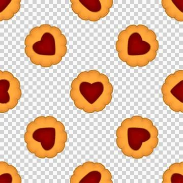 Pattern homemade cookie different taste in pastry biscuit Stock Illustration