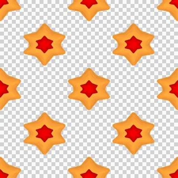 Pattern homemade cookie different taste in pastry biscuit Stock Illustration