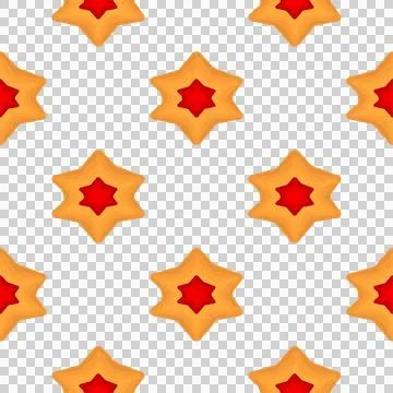 Pattern homemade cookie different taste in pastry biscuit Stock Illustration