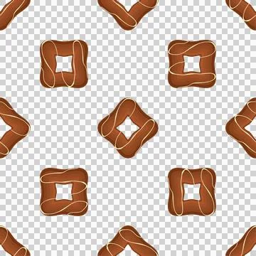 Pattern homemade cookie different taste in pastry biscuit Stock Illustration