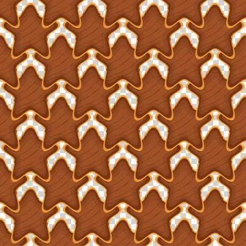 Pattern homemade cookie different taste in pastry biscuit Stock Illustration
