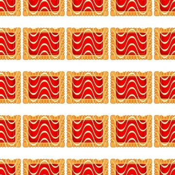 Pattern homemade cookie different taste in pastry biscuit Illustrazione stock