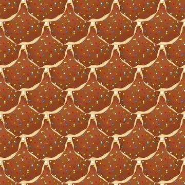 Pattern homemade cookie different taste in pastry biscuit Stock Illustration